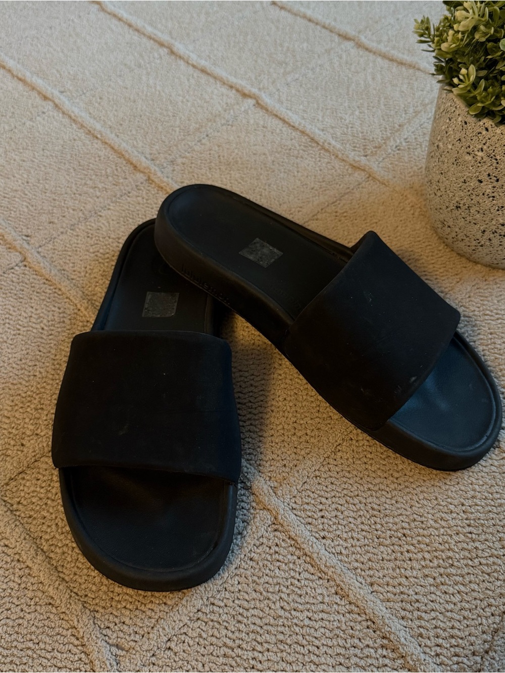 lululemon Black Slide Sandals
